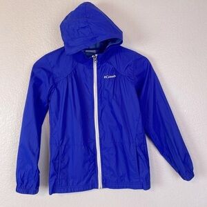 Columbia Purple Zip Up Hooded Rain Jacket Size M